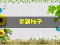 梦到柿子(孕妇梦到柿子)