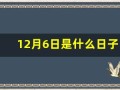 12月6日是什么日子(12月6日是什么日子(节日、纪念日))