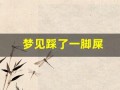 梦见踩了一脚屎(女人梦见脚踩大便预示着什么)