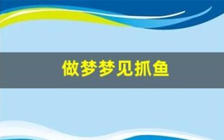做梦梦见抓鱼(做梦梦见抓了一条大鱼)