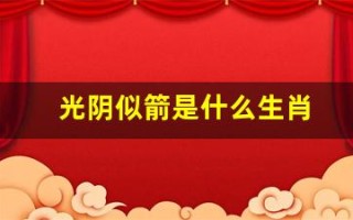 光阴似箭是什么生肖(光阴似箭打一生肖动物)