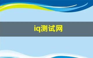 iq测试网(iq测试百度百科)