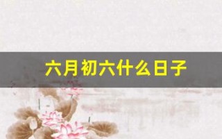 六月初六什么日子(六月初六什么日子这一天出生好吗)