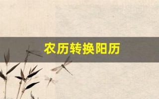 农历转换阳历(阴历转换阳历查询表)