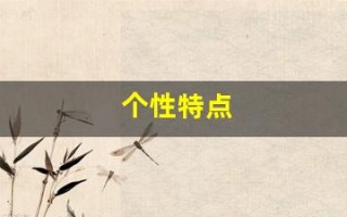 个性特点(个性特点一般有哪些)