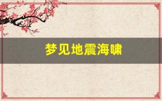 梦见地震海啸(梦见地震海啸逃难什么意思)