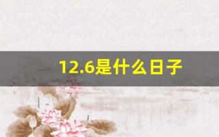 12.6是什么日子(12.06是什么日子)