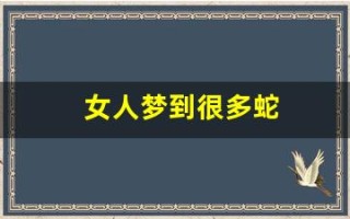 女人梦到很多蛇(女人梦到很多蛇)