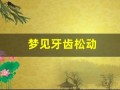 梦见牙齿松动(梦见牙齿松动自己拔掉是什么意思)