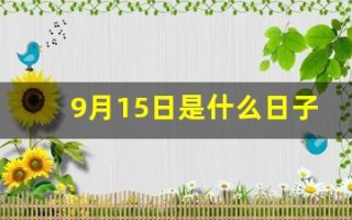 9月15日是什么日子(拉警报)