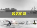 起名知识(起名知识渊博的名字)