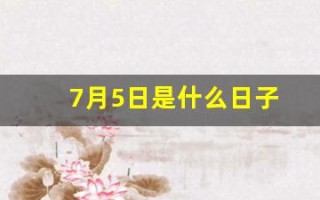 7月5日是什么日子(7月5日是什么日子农历)