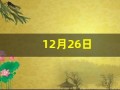 12月26日(12月26号往后100天是几号)