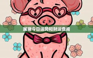 属猪今日运势(属猪今日运势每日更新)