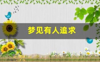 梦见有人追求(我不让)