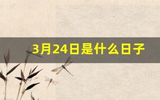 3月24日是什么日子(2o25年3月24日是什么日子)