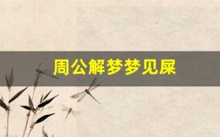 周公解梦梦见屎(周公解梦梦见屎尿满地)