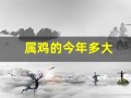 属鸡的今年多大(属羊的今年多大)