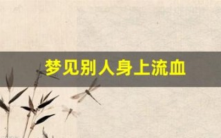 梦见别人身上流血(梦见别人身上流了好多血)