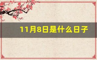 11月8日是什么日子(11月8日是什么日子黄历)