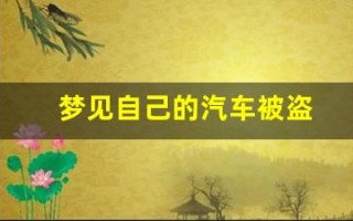 梦见自己的汽车被盗(梦见自己的汽车被盗了找不回来什么生肖)