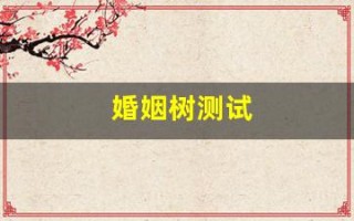 婚姻树测试(婚姻树测试入口)