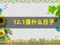 12.1是什么日子(12.1是什么日子七个字)