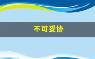 不可妥协(不可妥协的责任)