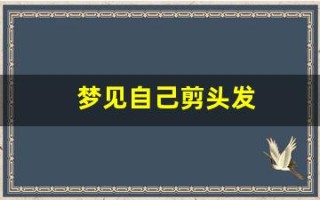 梦见自己剪头发(梦见自己剪头发男人)