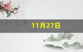 11月27日(11月27日到今天多少天)