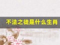 不法之徒是什么生肖(不法之徒是啥意思)
