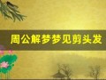 周公解梦梦见剪头发(周公解梦梦见剪头发是什么征兆 女人)