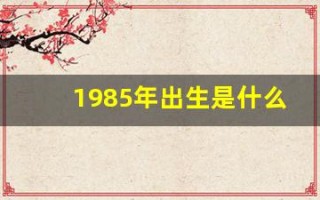 1985年出生是什么命(1985年出生是什么命五行属什么)