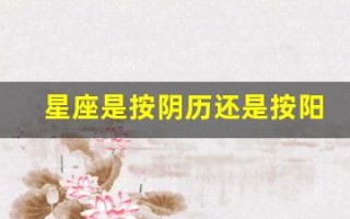 星座是按阴历还是按阳历(星座是按阴历还是按阳历生日)