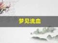 梦见流血(梦见流血止不住什么意思)