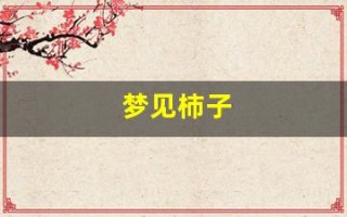 梦见柿子(梦见柿子树结满成熟柿子)