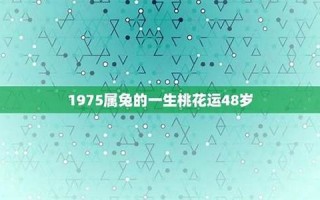 1975属兔48岁以后运气如何(1975属兔48岁以后运气如何每个月的)