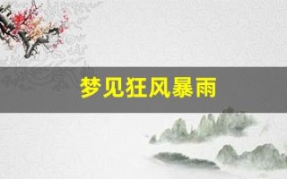 梦见狂风暴雨(梦见狂风暴雨我躲在屋里)