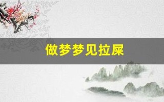 做梦梦见拉屎(做梦梦见拉屎擦屁股擦不干净)