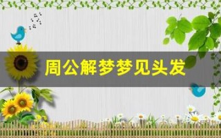 周公解梦梦见头发(周公解梦梦见头发掉了秃了一大片)