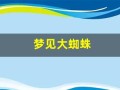梦见大蜘蛛(梦见大蜘蛛爬身上是什么预兆)