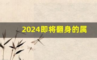2024即将翻身的属相(2024即将翻身的属相牛发财号)