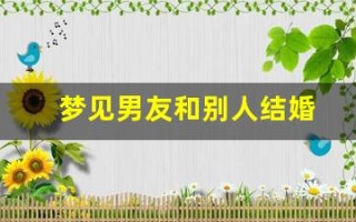 梦见男友和别人结婚(大哭)