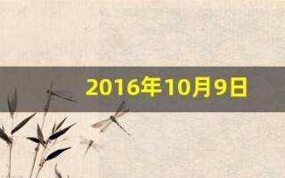 2016年10月9日(2016年10月9日出生是什么星座)