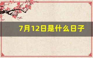 7月12日是什么日子(7月12日是什么日子啊)