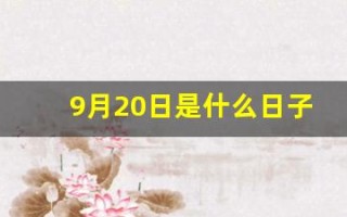 9月20日是什么日子(9月20日是什么日子啊)