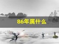 86年属什么(88年属什么生肖)