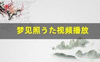 梦见照うた视频播放(梦见照うたmkmp280)