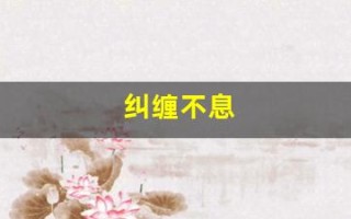 纠缠不息(纠缠不息小说)