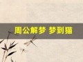 周公解梦 梦到猫(周公解梦梦到猫生小猫)